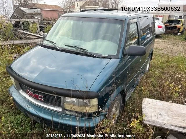 2003 GMC Safari VIN: 1GKDM19X33B500632 Lot: 20182078