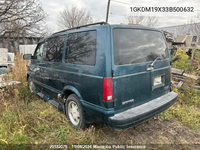 2003 GMC Safari VIN: 1GKDM19X33B500632 Lot: 20182078