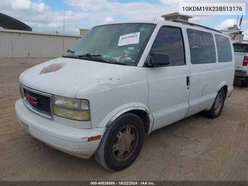 2003 GMC Safari VIN: 1GKDM19X23B513176 Lot: 40535865