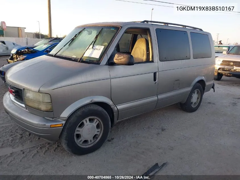 2003 GMC Safari VIN: 1GKDM19X83B510167 Lot: 40704865