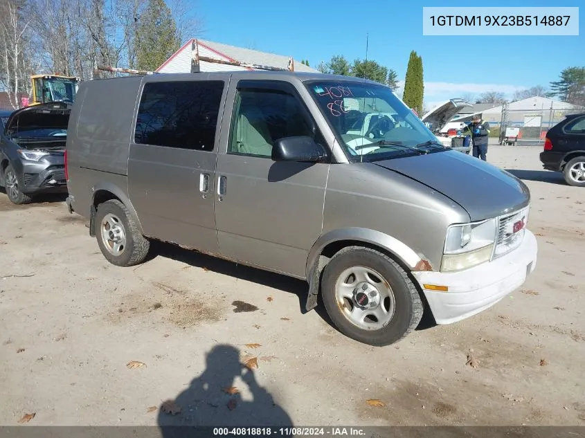 2003 GMC Safari Standard VIN: 1GTDM19X23B514887 Lot: 40818818