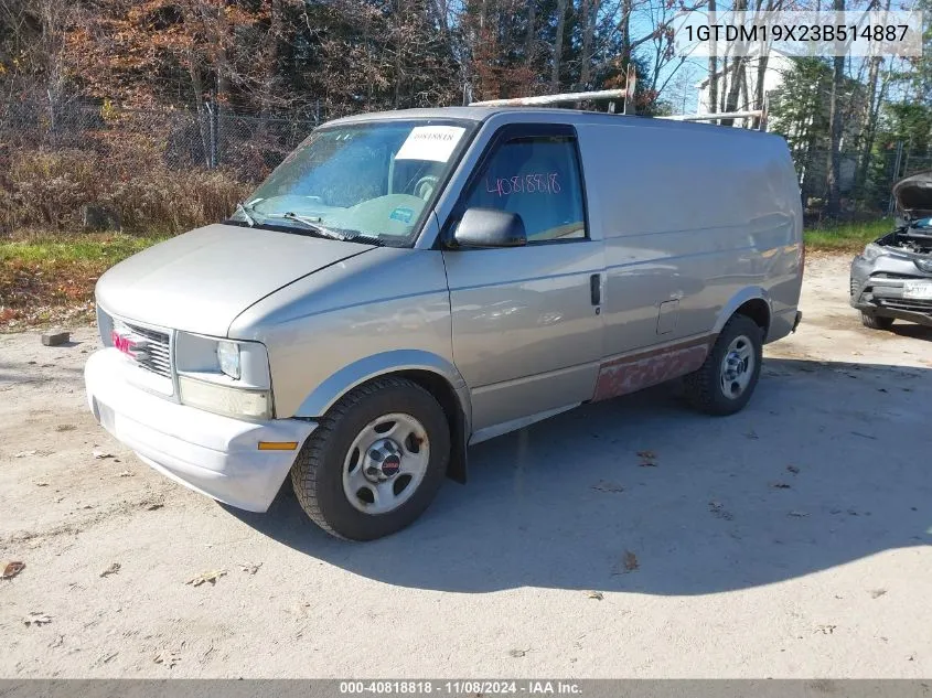 2003 GMC Safari Standard VIN: 1GTDM19X23B514887 Lot: 40818818