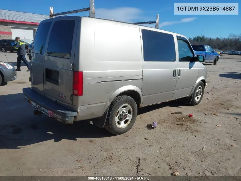 2003 GMC Safari Standard VIN: 1GTDM19X23B514887 Lot: 40818818