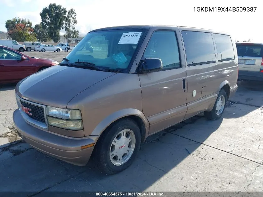 2004 GMC Safari VIN: 1GKDM19X44B509387 Lot: 40654375