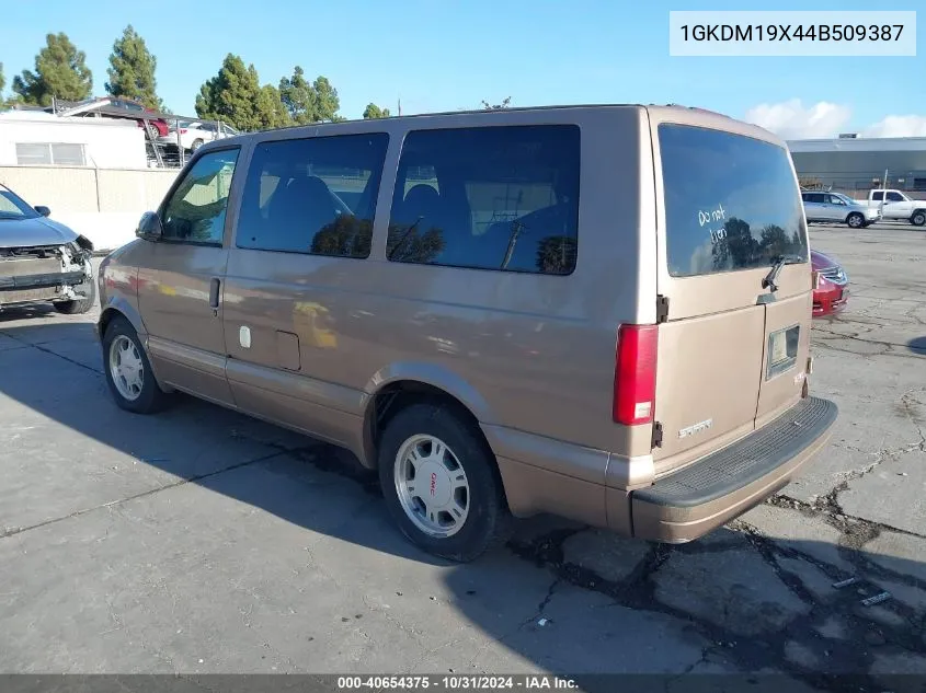 2004 GMC Safari VIN: 1GKDM19X44B509387 Lot: 40654375