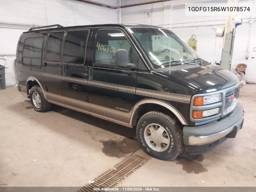 1998 GMC Savana Rv VIN: 1GDFG15R6W1078574 Lot: 40680606