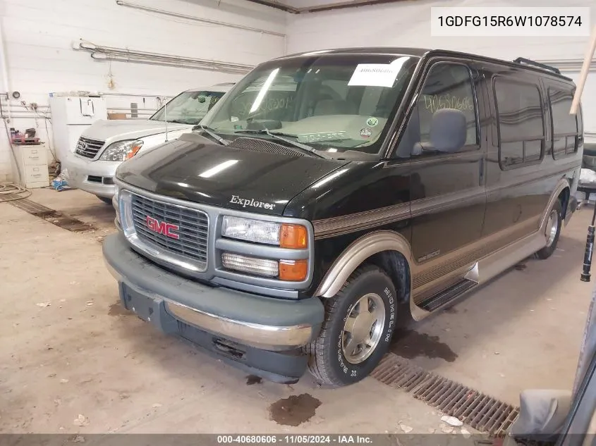 1998 GMC Savana Rv VIN: 1GDFG15R6W1078574 Lot: 40680606