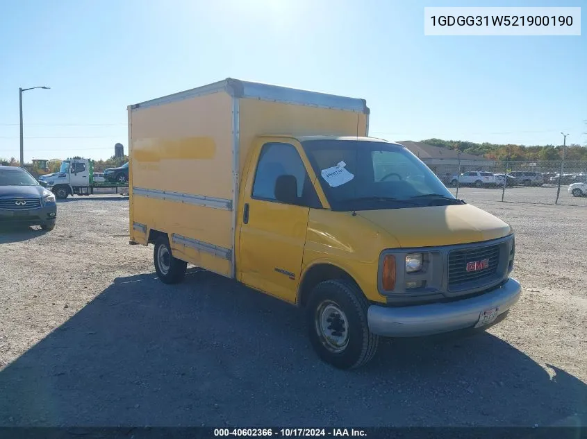 2002 GMC Savana Cutaway G3500 VIN: 1GDGG31W521900190 Lot: 40602366