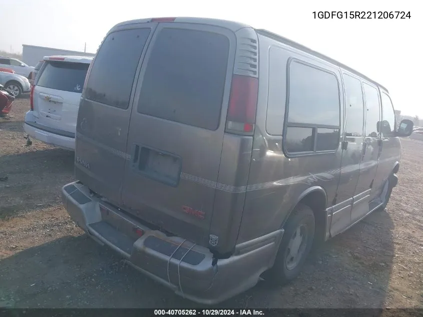 2002 GMC Savana Standard VIN: 1GDFG15R221206724 Lot: 40705262