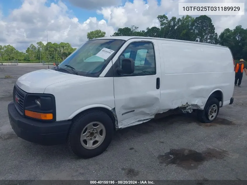 2003 GMC Savana Standard VIN: 1GTFG25T031189929 Lot: 40155195