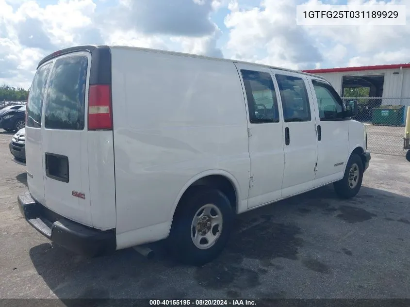 2003 GMC Savana Standard VIN: 1GTFG25T031189929 Lot: 40155195