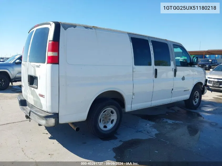 2005 GMC Savana Standard VIN: 1GTGG25UX51180218 Lot: 40291727