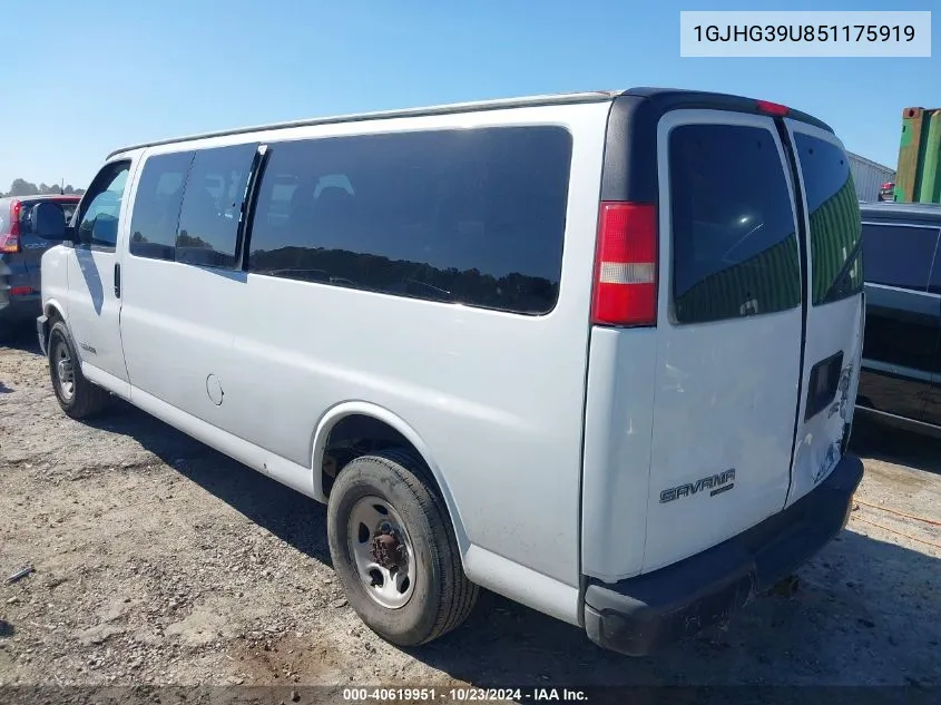 2005 GMC Savana Standard VIN: 1GJHG39U851175919 Lot: 40619951