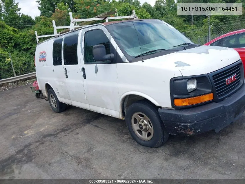 2006 GMC Savana Work Van VIN: 1GTFG15X061164451 Lot: 39585321