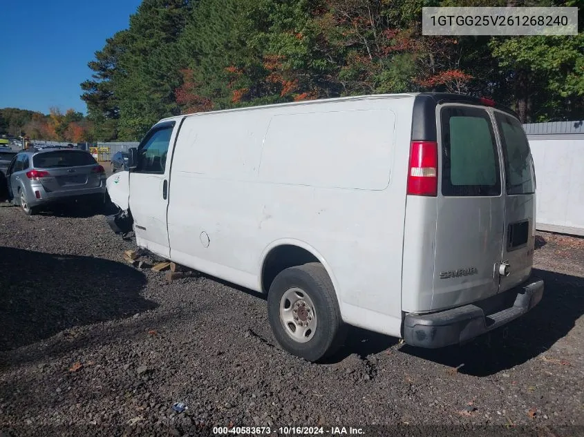 2006 GMC Savana Work Van VIN: 1GTGG25V261268240 Lot: 40583673