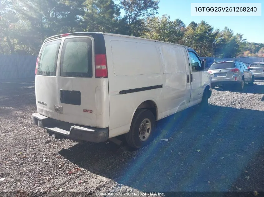 2006 GMC Savana Work Van VIN: 1GTGG25V261268240 Lot: 40583673