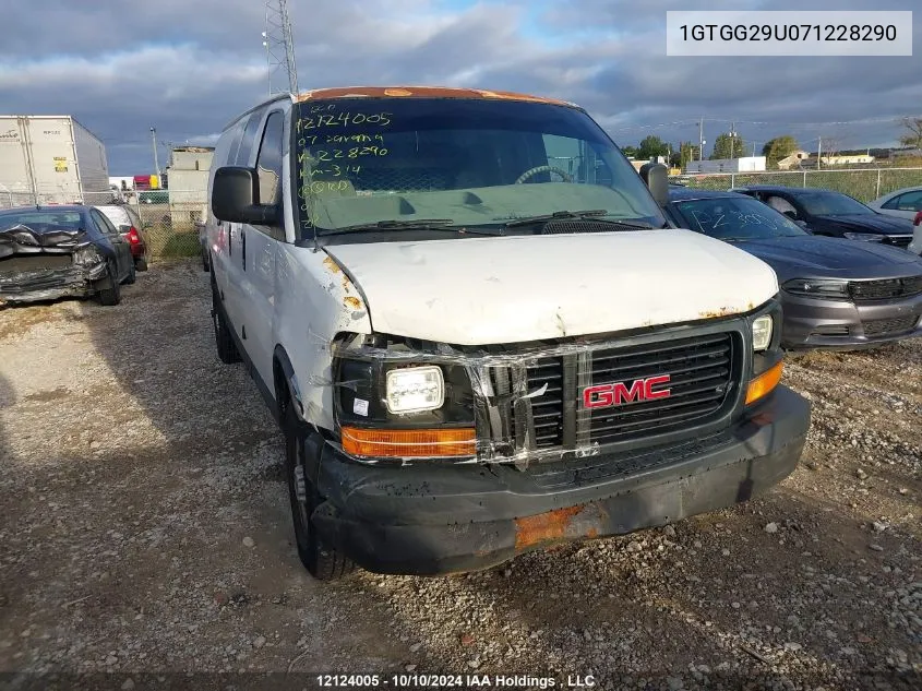 2007 GMC Savana Cargo Van VIN: 1GTGG29U071228290 Lot: 12124005