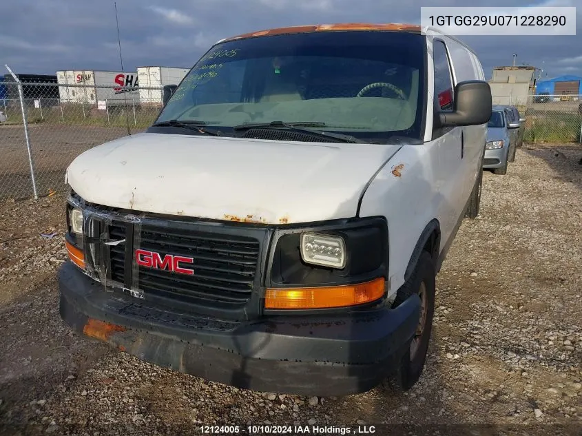 2007 GMC Savana Cargo Van VIN: 1GTGG29U071228290 Lot: 12124005