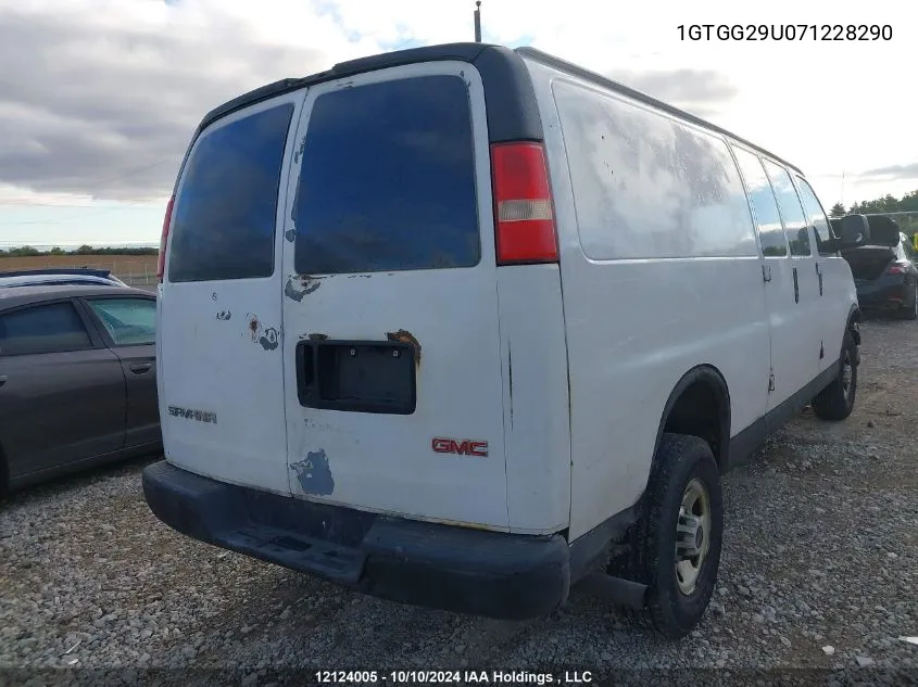 2007 GMC Savana Cargo Van VIN: 1GTGG29U071228290 Lot: 12124005