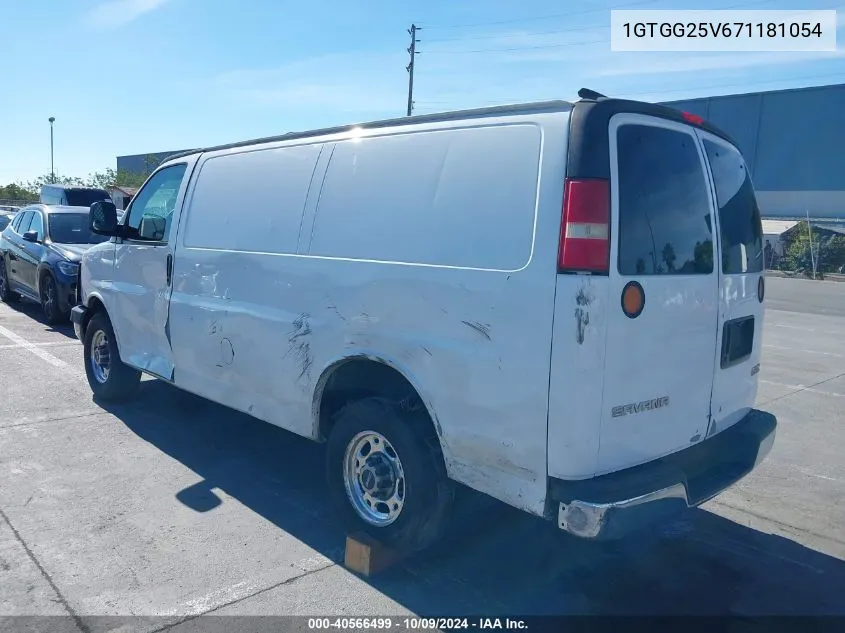 2007 GMC Savana Work Van VIN: 1GTGG25V671181054 Lot: 40566499