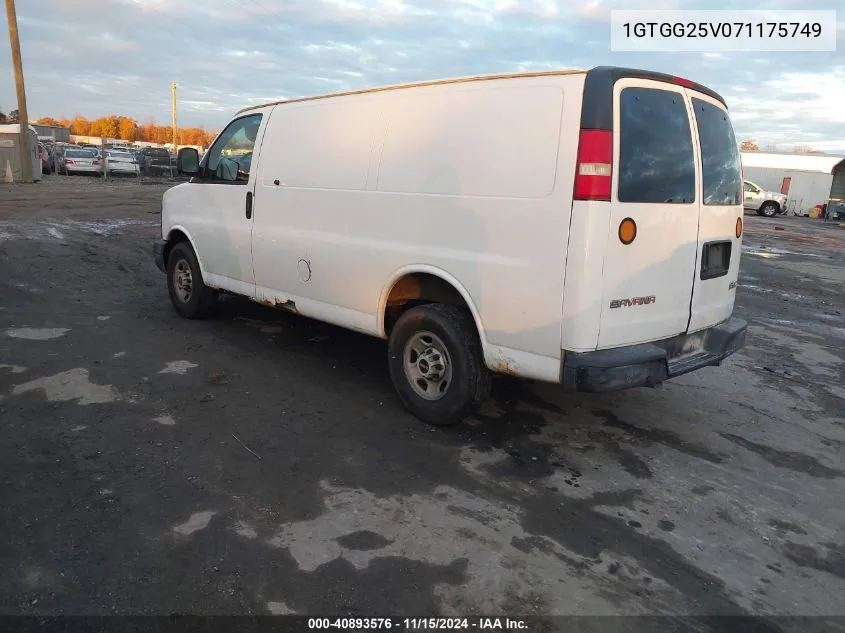 2007 GMC Savana Work Van VIN: 1GTGG25V071175749 Lot: 40893576