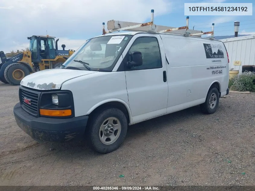 2008 GMC Savana Work Van VIN: 1GTFH154581234192 Lot: 40285346