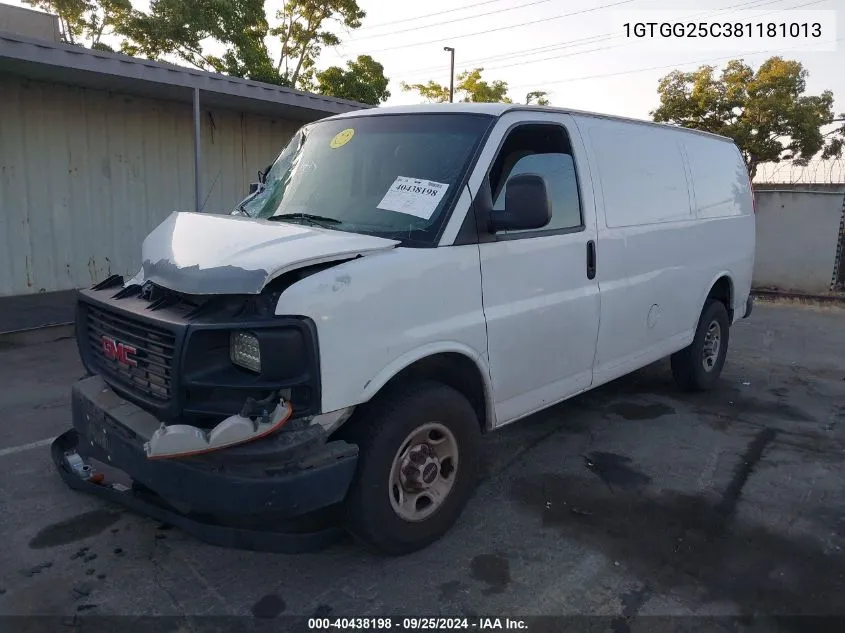 2008 GMC Savana Work Van VIN: 1GTGG25C381181013 Lot: 40438198