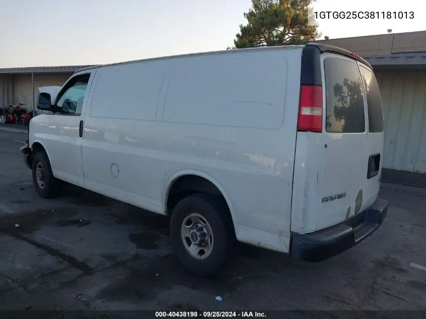 2008 GMC Savana Work Van VIN: 1GTGG25C381181013 Lot: 40438198