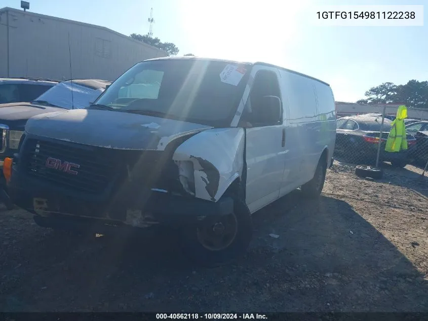 2008 GMC Savana Work Van VIN: 1GTFG154981122238 Lot: 40562118