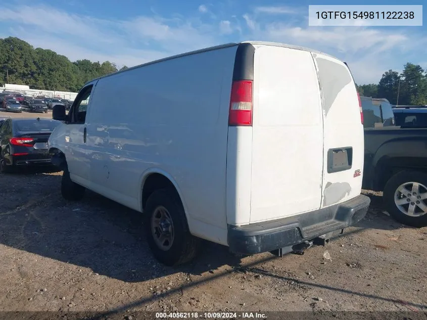 2008 GMC Savana Work Van VIN: 1GTFG154981122238 Lot: 40562118