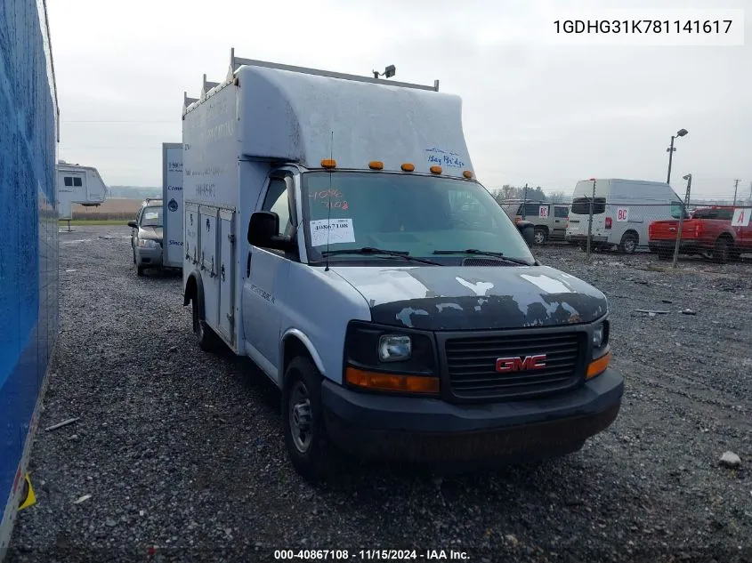 2008 GMC Savana Cutaway Work Van VIN: 1GDHG31K781141617 Lot: 40867108