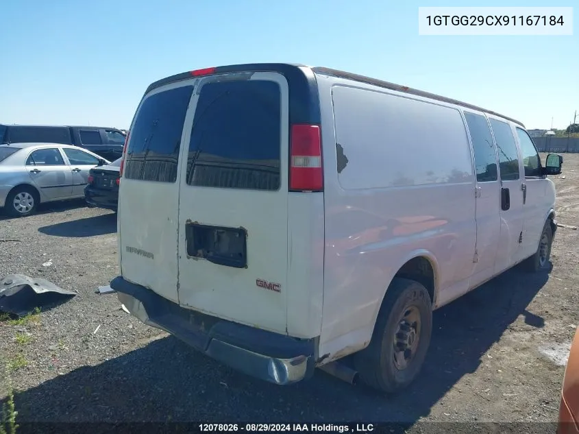 2009 GMC Savana G2500 VIN: 1GTGG29CX91167184 Lot: 12078026