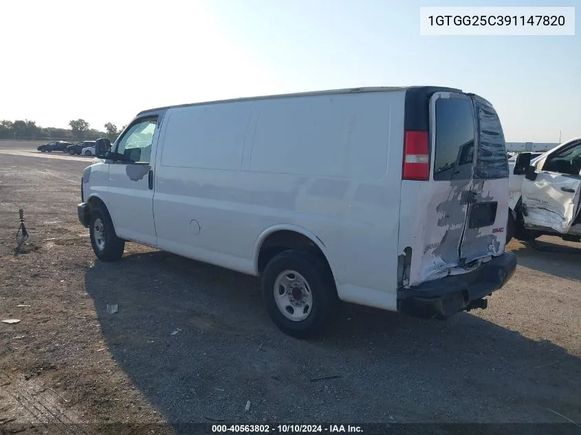 2009 GMC Savana 2500 Work Van VIN: 1GTGG25C391147820 Lot: 40563802