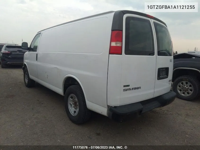 2010 GMC Savana G2500 VIN: 1GTZGFBA1A1121255 Lot: 11775076