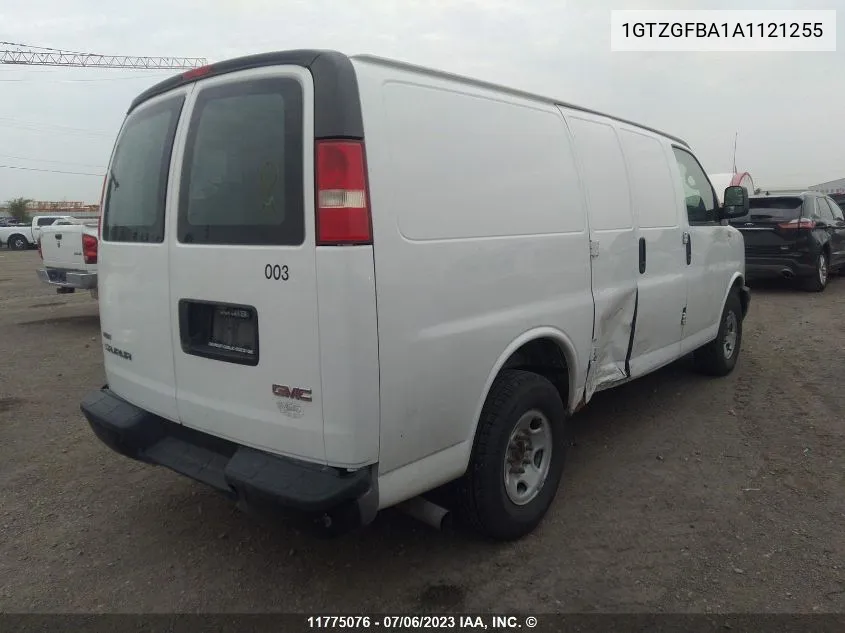 2010 GMC Savana G2500 VIN: 1GTZGFBA1A1121255 Lot: 11775076