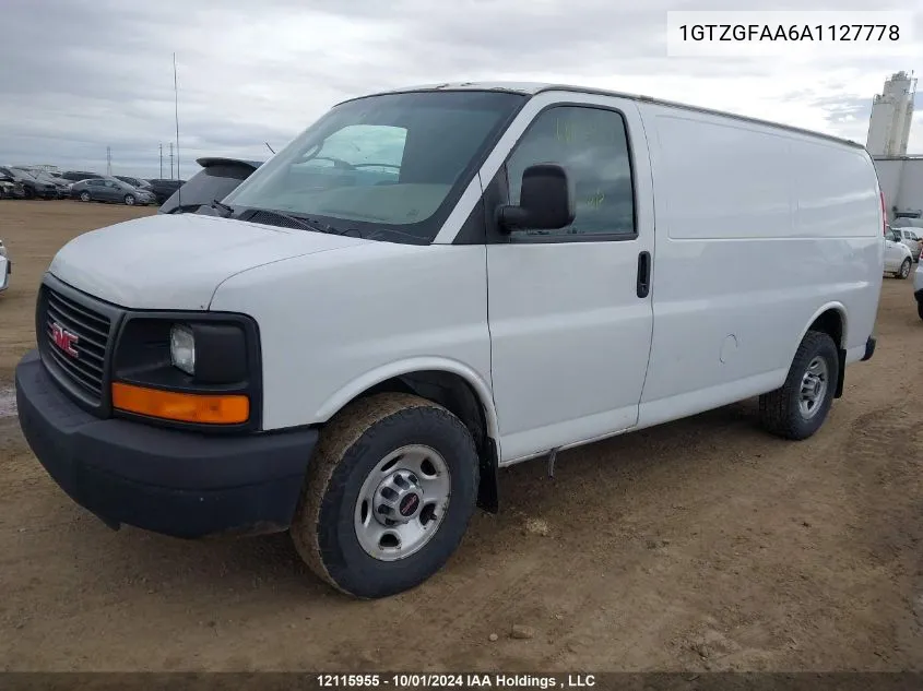 2010 GMC Savana VIN: 1GTZGFAA6A1127778 Lot: 12115955