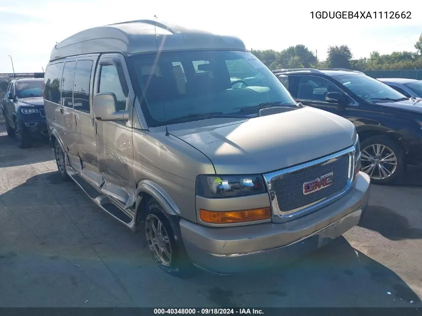 2010 GMC Savana 1500 Upfitter VIN: 1GDUGEB4XA1112662 Lot: 40348000