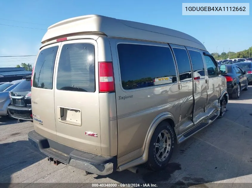 2010 GMC Savana 1500 Upfitter VIN: 1GDUGEB4XA1112662 Lot: 40348000