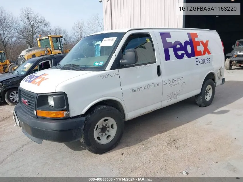 2010 GMC Savana 2500 Work Van VIN: 1GTZGFBA5A1163220 Lot: 40855506