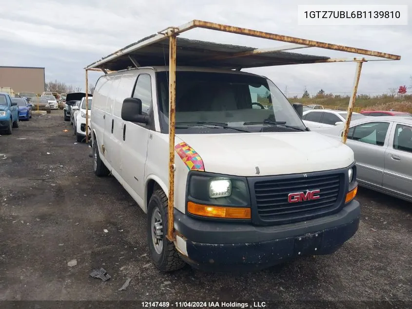 2011 GMC Savana Cargo Van VIN: 1GTZ7UBL6B1139810 Lot: 12147489