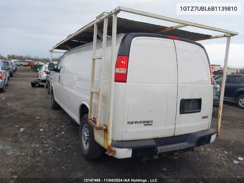 2011 GMC Savana Cargo Van VIN: 1GTZ7UBL6B1139810 Lot: 12147489