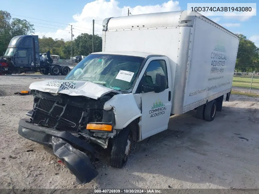 2011 GMC Savana Cutaway Work Van VIN: 1GD374CA3B1943080 Lot: 40726939