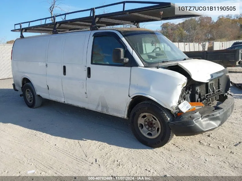 2011 GMC Savana 3500 Work Van VIN: 1GTZ7UCG1B1190505 Lot: 40782469