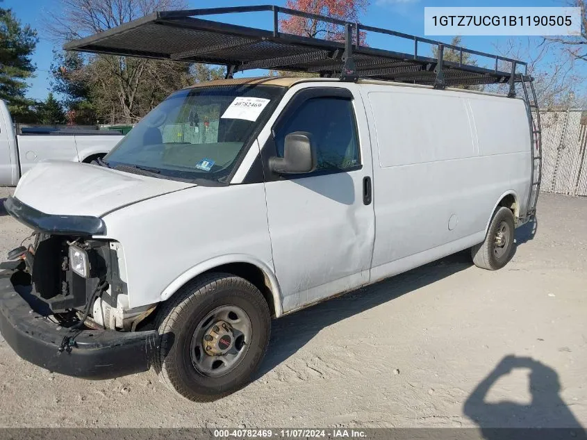 2011 GMC Savana 3500 Work Van VIN: 1GTZ7UCG1B1190505 Lot: 40782469