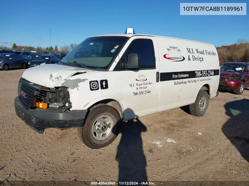 2011 GMC Savana 2500 Work Van VIN: 1GTW7FCA8B1189961 Lot: 40843865