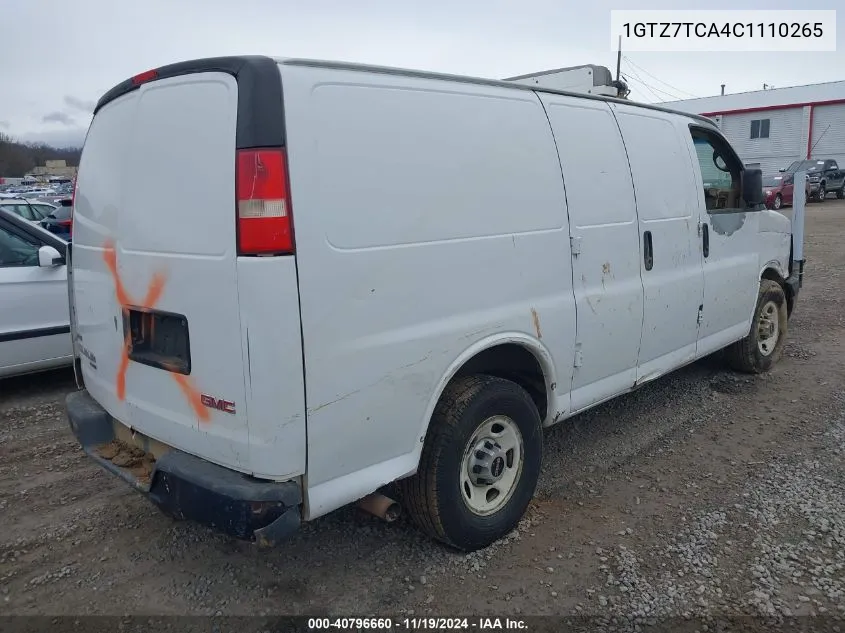 1GTZ7TCA4C1110265 2012 GMC Savana 3500 Work Van