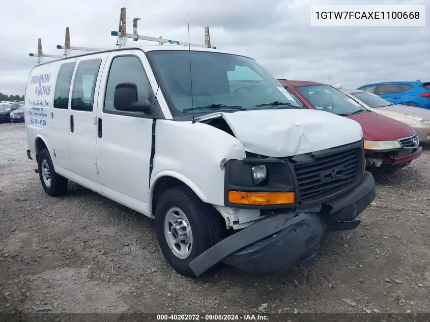 2014 GMC Savana 2500 Work Van VIN: 1GTW7FCAXE1100668 Lot: 40262072