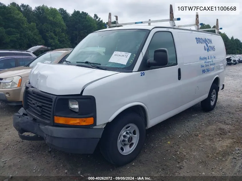 1GTW7FCAXE1100668 2014 GMC Savana 2500 Work Van