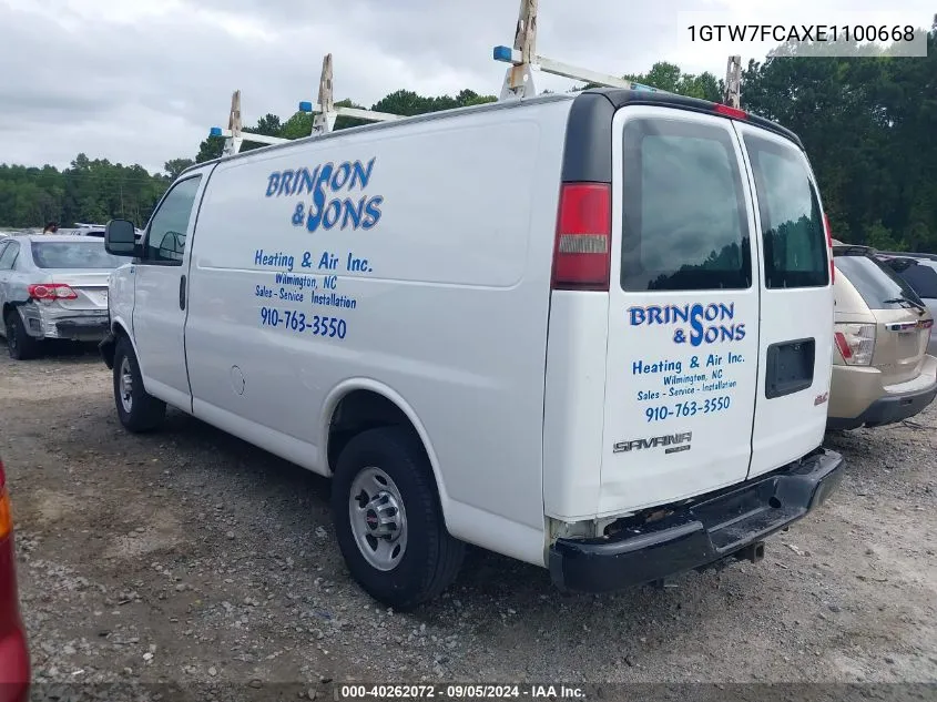 1GTW7FCAXE1100668 2014 GMC Savana 2500 Work Van