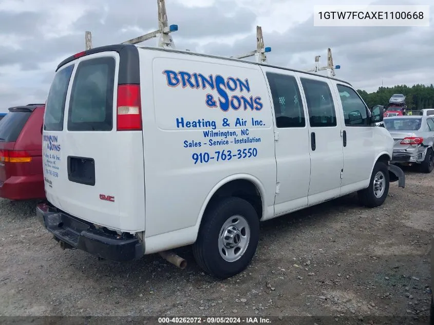 1GTW7FCAXE1100668 2014 GMC Savana 2500 Work Van